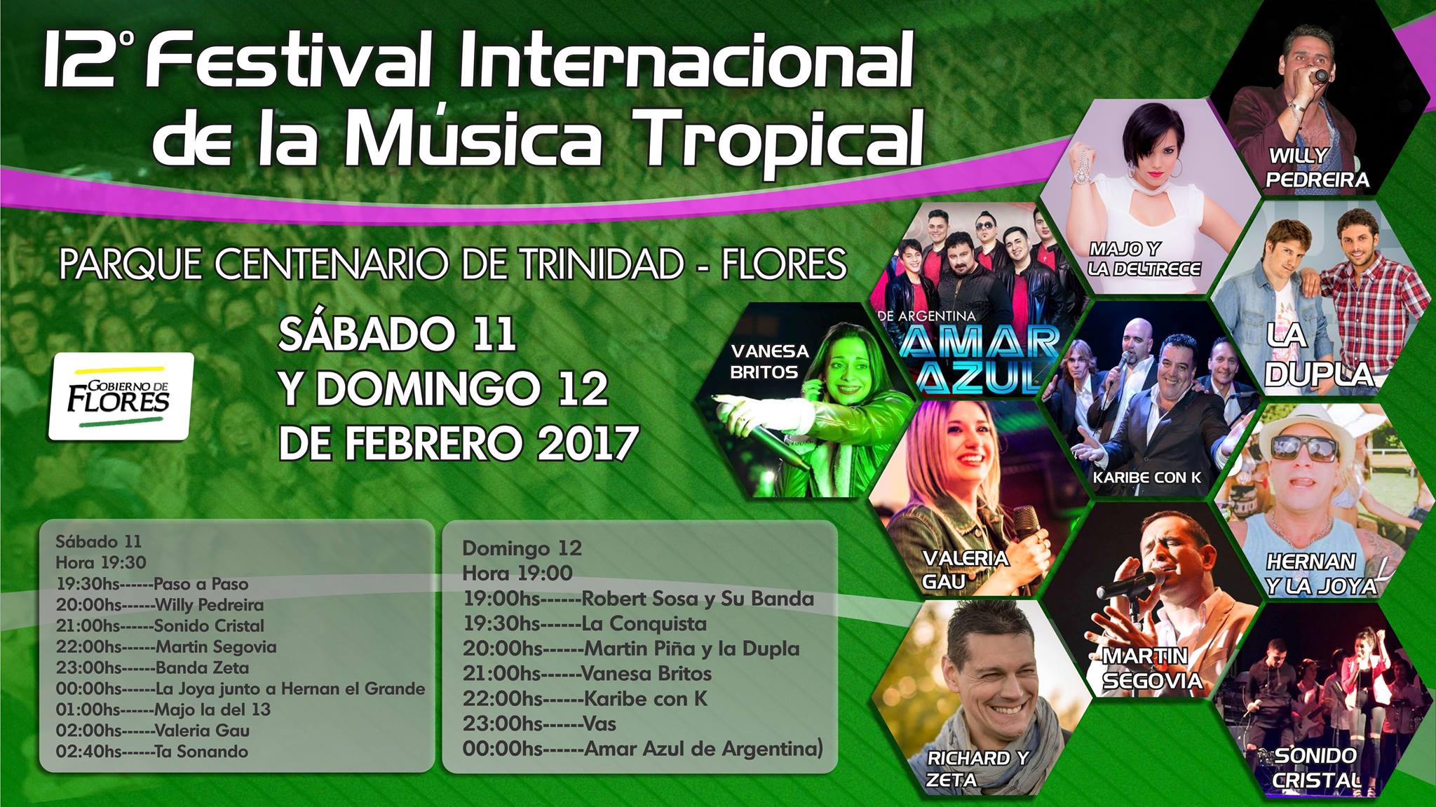 20.02.2017 El fin de semana del 4 y 5 de marzo se celebrará el 12º Festival de la Música Tropical