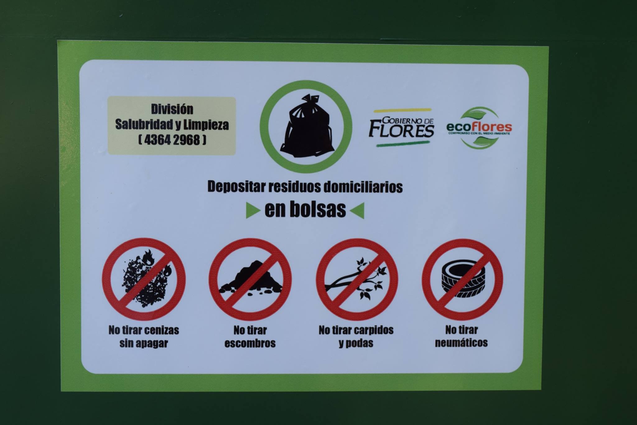 04.10.2017 Comunicado de la Intendencia sobre uso de los contenedores