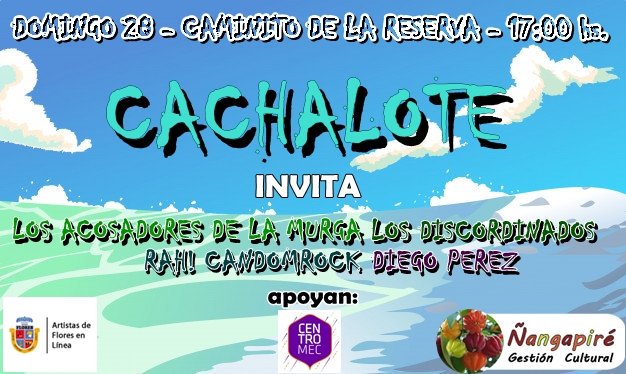 27.10.2018 Mañana domingo en el «Caminito a la Reserva» Cachalote se presenta junto a artistas locales.