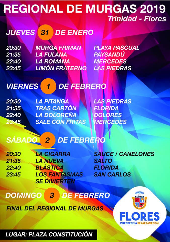 17.01.2019 Fue presentado el festival regional de murgas 2019.