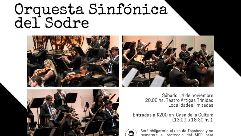 07.11.2020 Orquesta Sinfónica del SODRE brindará concierto en el Teatro Artigas