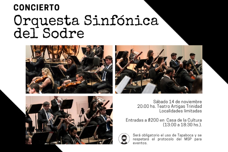 07.11.2020 Orquesta Sinfónica del SODRE brindará concierto en el Teatro Artigas