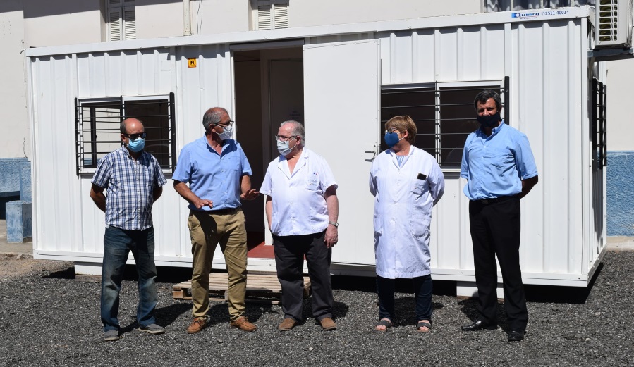 23.01.2021 Autoridades departamentales visitaron las instalaciones del nuevo módulo en el Hospital local