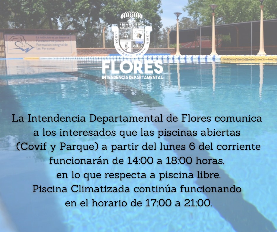 07.03.2023 Florida: Pisicinas Covif y Parque cambiaron su horario