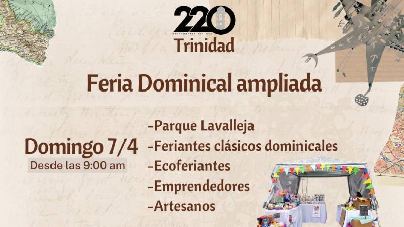 25.03.2024 Trinidad celebra 220 años con Primera Feria Dominical ampliada en abril